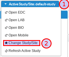 Change active study menu.